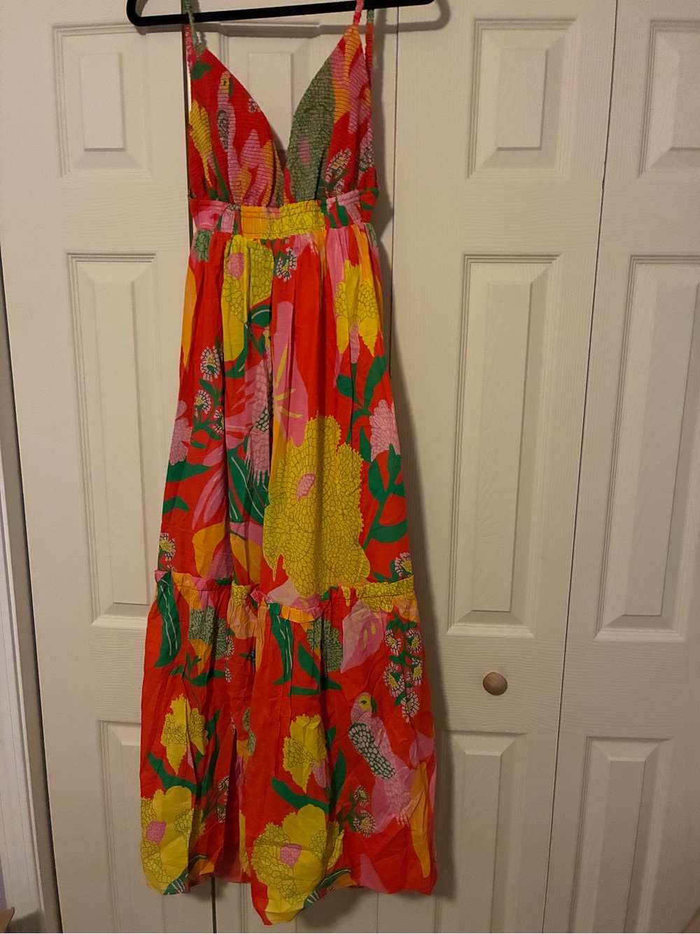 FARM Rio Vibrant Floral Maxi Dress in Red, Yellow & Pink